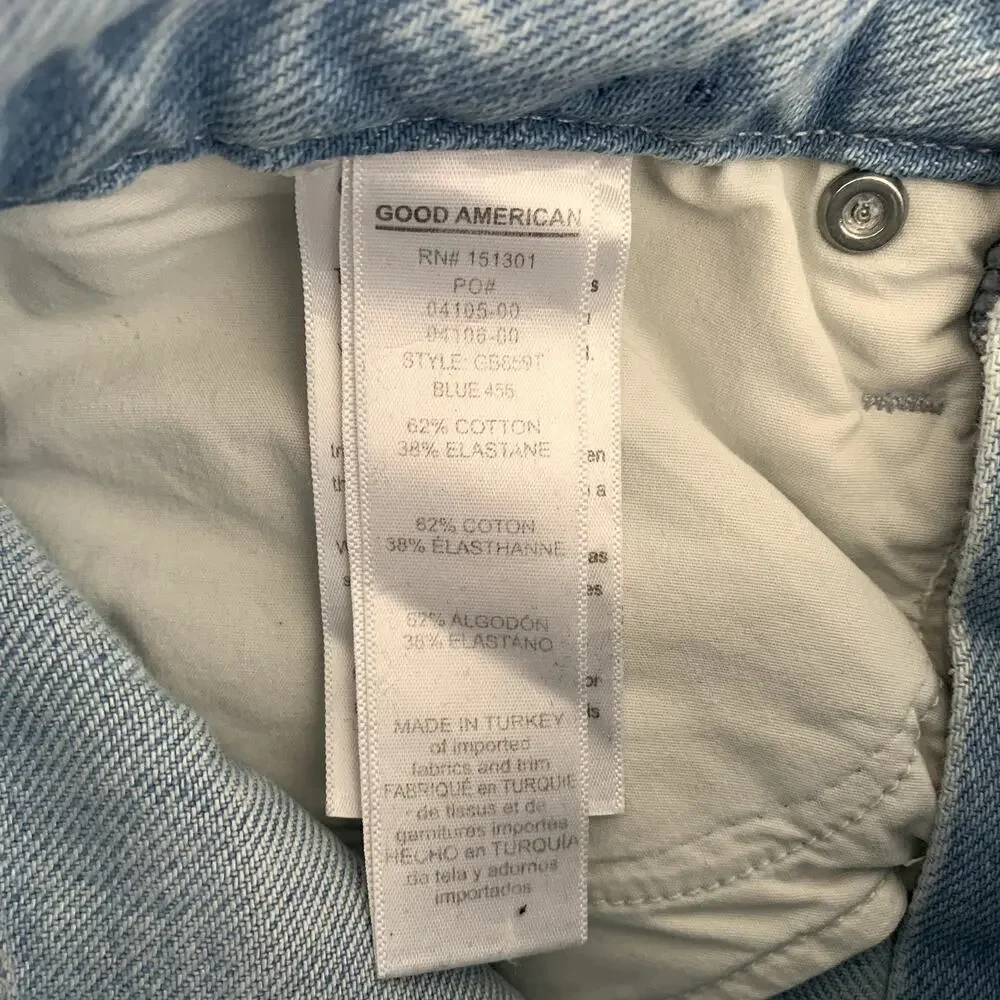 NEW‎ Good American Good Boy Jeans in Blue456